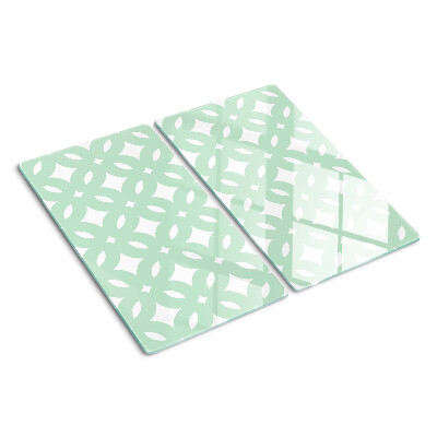 Glass chopping board Geometric patterns in pastel colors