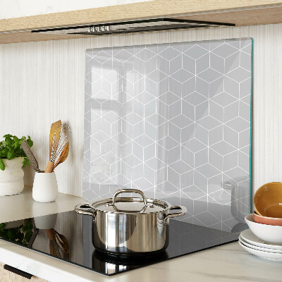 Glass chopping board Hexagonal geometric grid