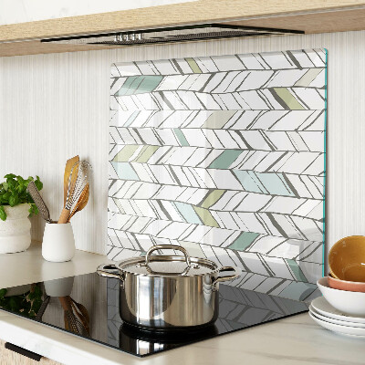 Glass kitchen board Leafy patterns in shades of green