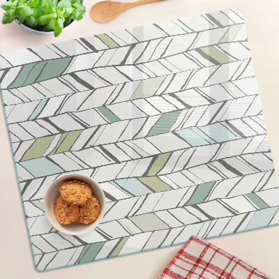 Glass kitchen board Leafy patterns in shades of green