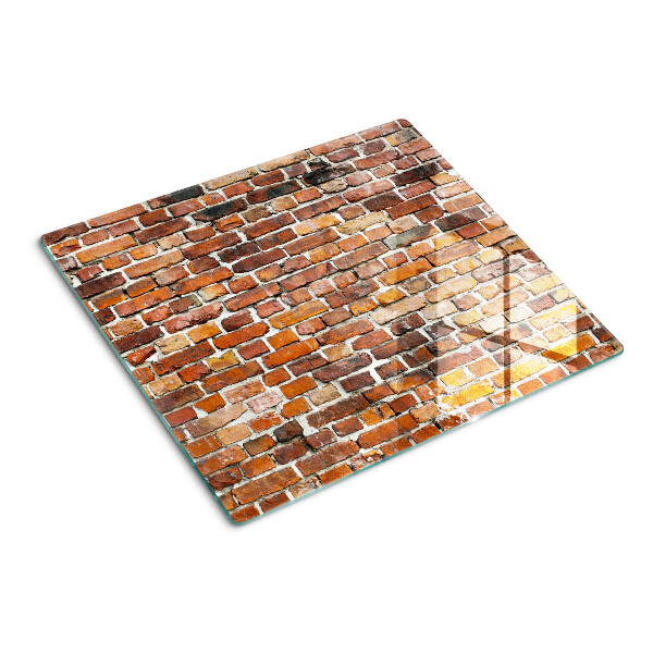 Glass kitchen board Brick wall