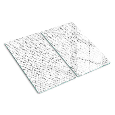 Glass chopping board A series of numbers