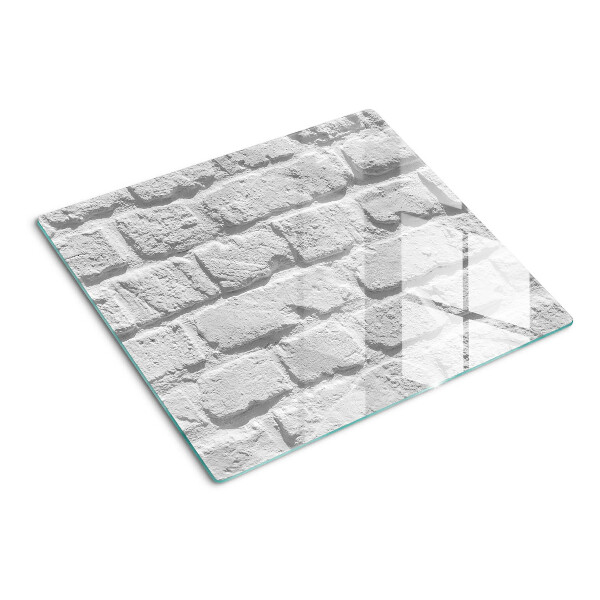 Glass chopping board Brick wall