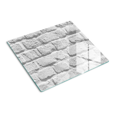 Glass chopping board Brick wall