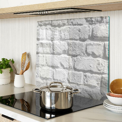 Glass chopping board Brick wall