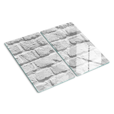 Glass chopping board Brick wall