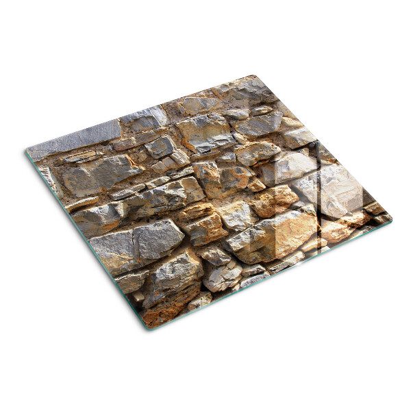 Glass chopping board Stone wall