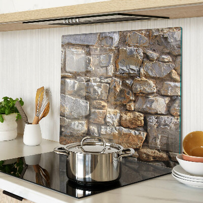 Glass chopping board Stone wall