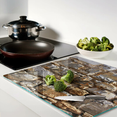 Glass chopping board Stone wall
