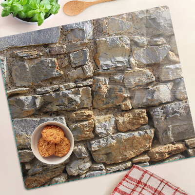 Glass chopping board Stone wall