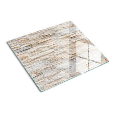 Glass kitchen board Natural stone in shades of beige
