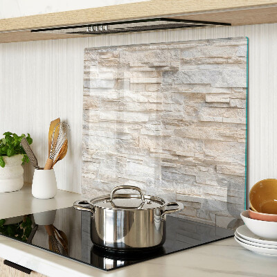 Glass kitchen board Natural stone in shades of beige