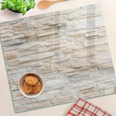 Glass kitchen board Natural stone in shades of beige