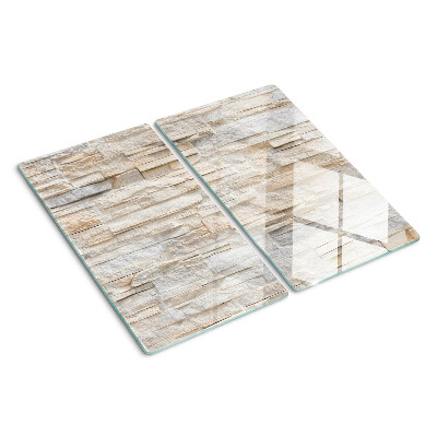 Glass kitchen board Natural stone in shades of beige