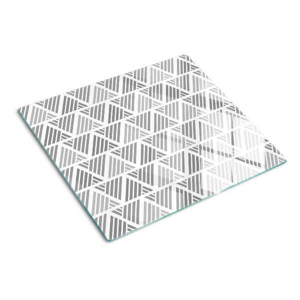 Glass kitchen board Geometric patterns in shades of gray