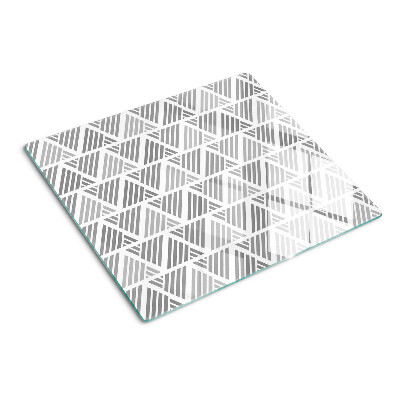 Glass kitchen board Geometric patterns in shades of gray