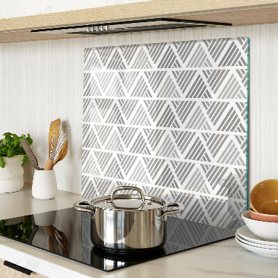 Glass kitchen board Geometric patterns in shades of gray