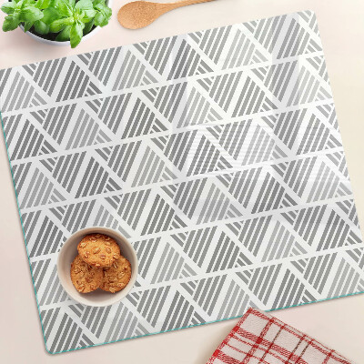 Glass kitchen board Geometric patterns in shades of gray