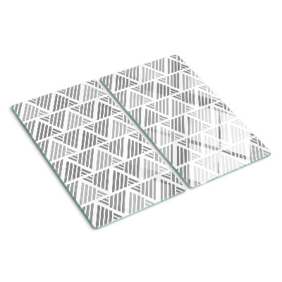 Glass kitchen board Geometric patterns in shades of gray