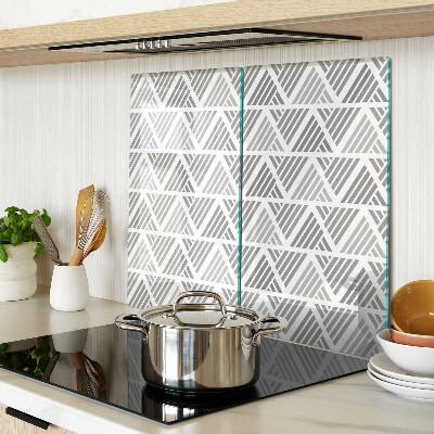Glass kitchen board Geometric patterns in shades of gray