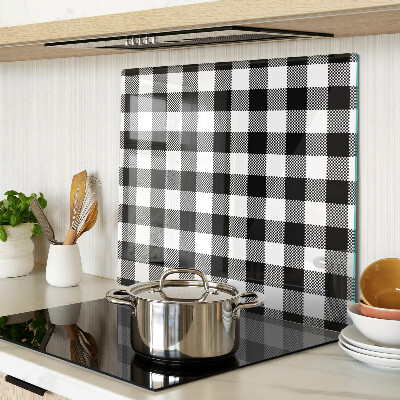 Glass chopping board Checkered motif