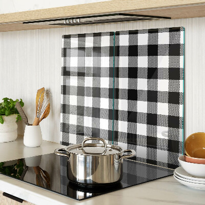 Glass chopping board Checkered motif