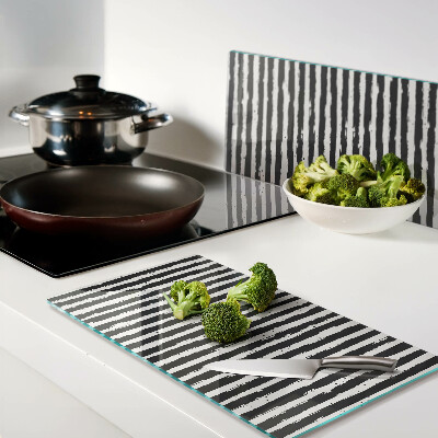 Glass kitchen board Graffiti style stripes