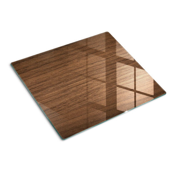 Glass chopping board Walnut wood