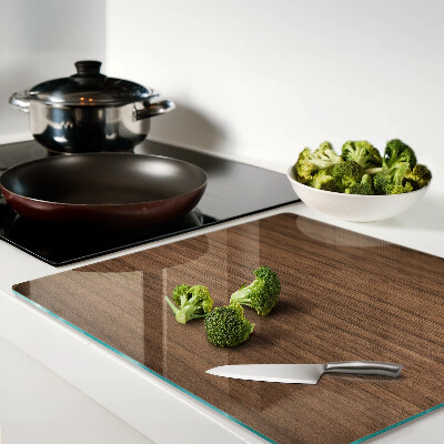 Glass chopping board Walnut wood
