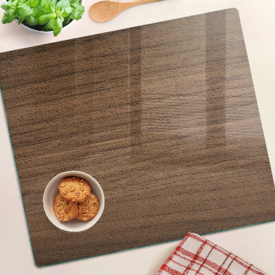 Glass chopping board Walnut wood