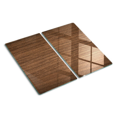 Glass chopping board Walnut wood