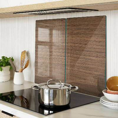 Glass chopping board Walnut wood