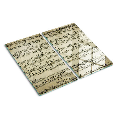 Glass chopping board Musical notation