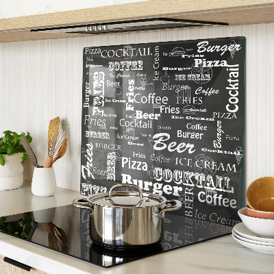 Glass kitchen board Food and drinks