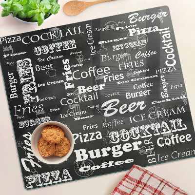 Glass kitchen board Food and drinks