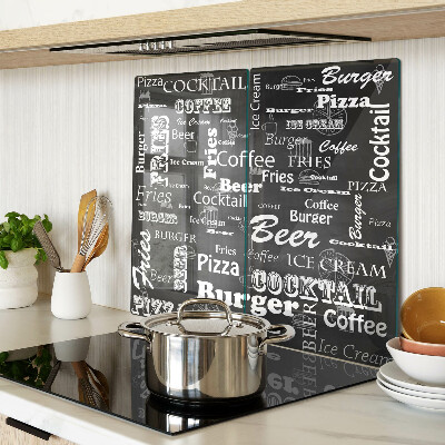 Glass kitchen board Food and drinks