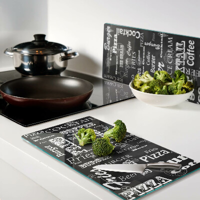 Glass kitchen board Food and drinks
