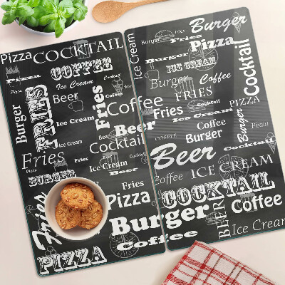 Glass kitchen board Food and drinks