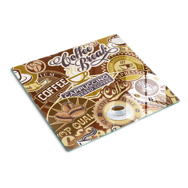 Glass chopping board Coffee and espresso