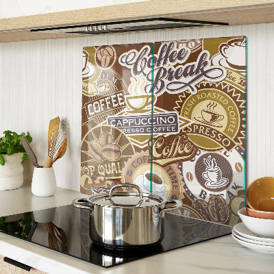 Glass chopping board Coffee and espresso