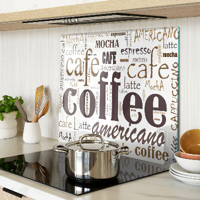 Glass chopping board Coffee and coffee drinks