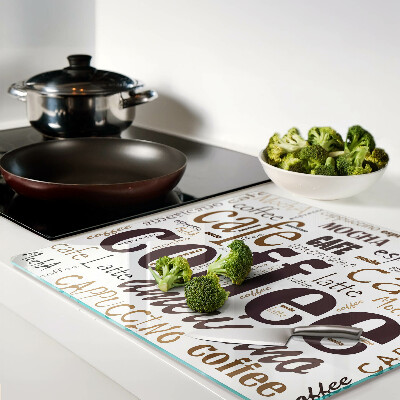 Glass chopping board Coffee and coffee drinks