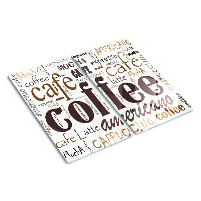 Glass chopping board Coffee and coffee drinks