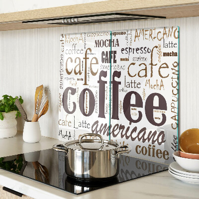 Glass chopping board Coffee and coffee drinks