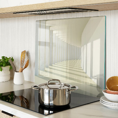 Glass kitchen board Architectural perspective with mirror effect
