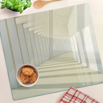 Glass kitchen board Architectural perspective with mirror effect