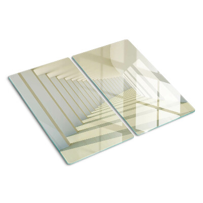 Glass kitchen board Architectural perspective with mirror effect