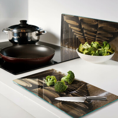 Glass chopping board Interior of a winery with barrels