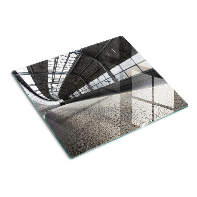 Glass kitchen board Modern architecture and geometry