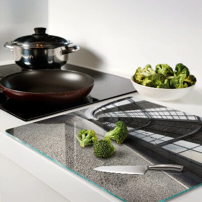 Glass kitchen board Modern architecture and geometry